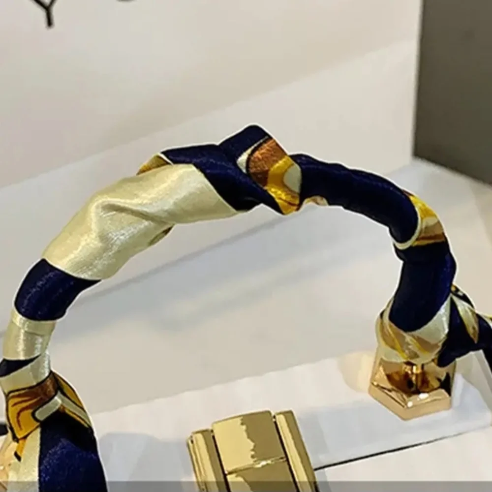 Trendy Pink Graphic Clutch with Gold Accents - Picture 7 of 8